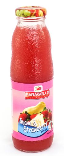 FARAGELLO GUAVA & STRAWBERRY DRINK GLASS (24X350ML) 