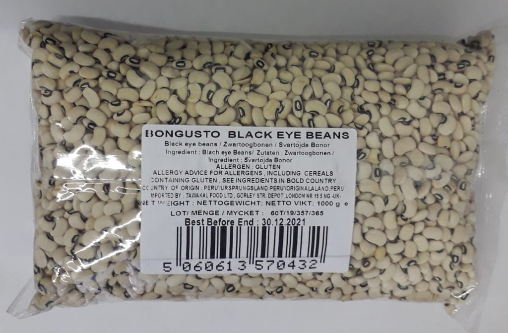 BONGUSTO BLACK EYE BEANS 1KG